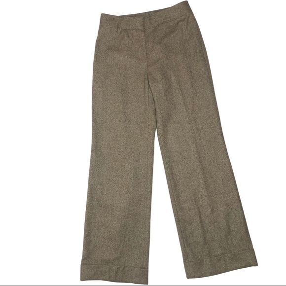 Ann Taylor Wide Leg Flat Front Wool Blend Trousers Sz 8 - Picture 2 of 9